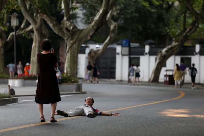 „Reuters“/„Scanpix“ nuotr./Kinijos miestas Hangdžou ruošiasi G20 susitikimui