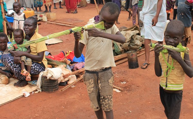 „Reuters“/„Scanpix“ nuotr./Žaidžiantys vaikai Pietų Sudane