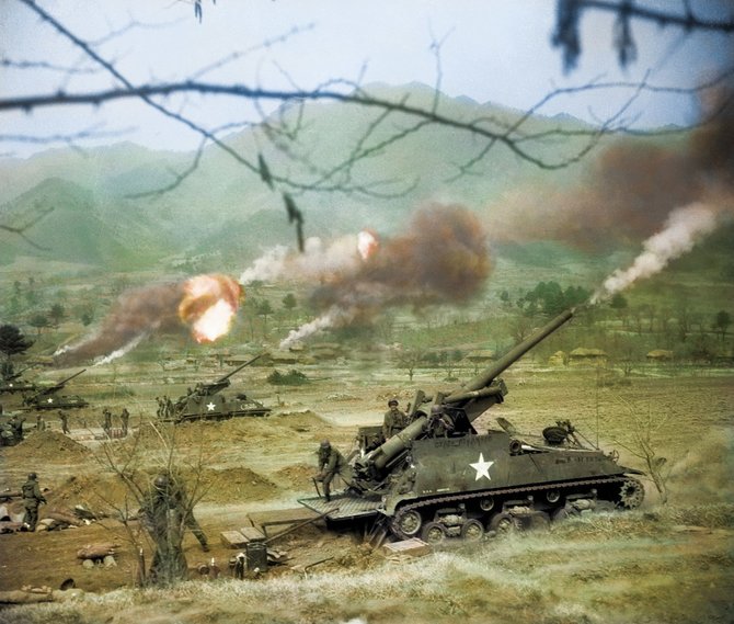 Vida Press nuotr./Korėjos karo nuotraukos su grąžintomis spalvomis