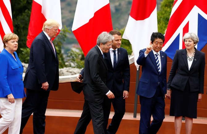 „Reuters“/„Scanpix“ nuotr./ G-7 lyderių susitikimas Sicilijoje