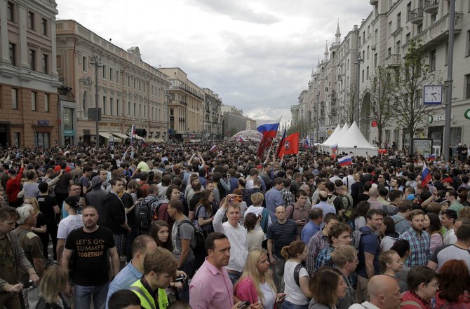 „Scanpix“/AP nuotr./Protestas Rusijoje