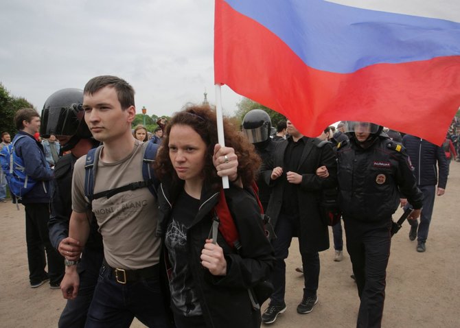 „Reuters“/„Scanpix“ nuotr./Protestas Rusijoje