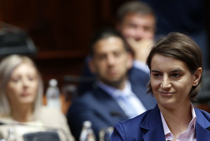 „Scanpix“/AP nuotr./Naujoji Serbijos ministrė pirmininkė – Ana Brnabič