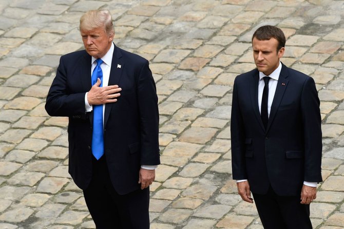 „Scanpix“/AP nuotr./Donaldo Trumpo vizitas Prancūzijoje