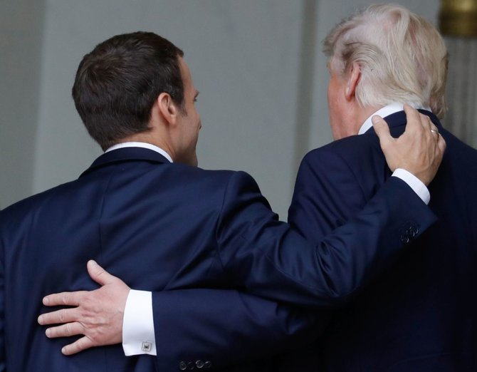 AFP/„Scanpix“ nuotr./Donaldo Trumpo vizitas Prancūzijoje