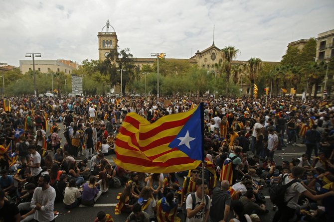 „Scanpix“/AP nuotr./Streikas Katalonijoje
