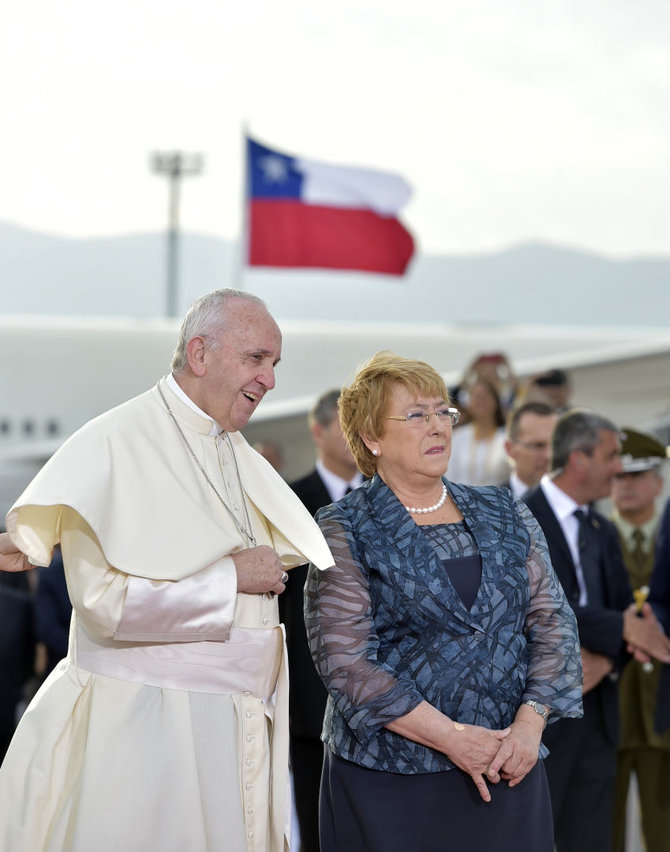„Scanpix“/AP nuotr./Popiežiaus Pranciškaus vizitas Čilėje