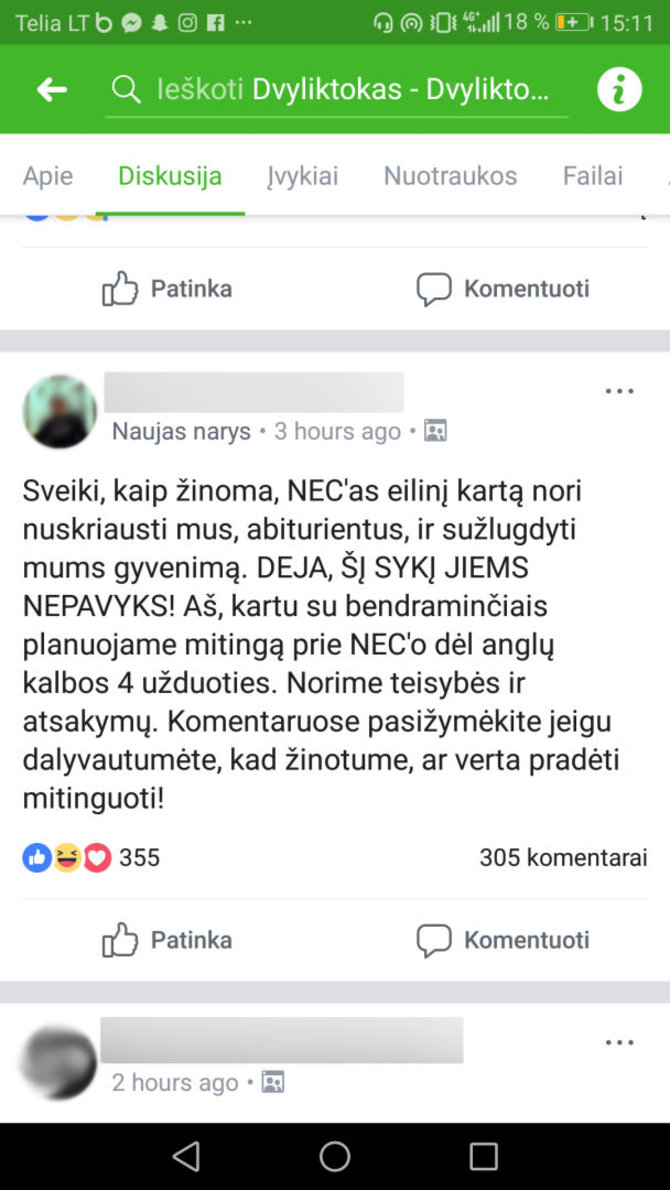 „Facebook“ nuotr./„Facebook“ įrašas