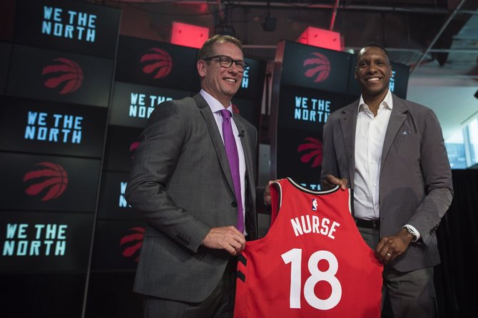 AFP/„Scanpix“ nuotr./Nickas Nurse'as ir Masai'us Ujiri