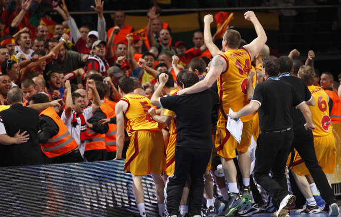 AFP/„Scanpix“ nuotr./Makedonijos krepšinio rinktinės triumfas 2011-aisiais