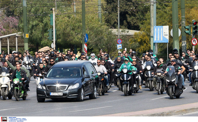 intime.gr nuotr./Thanasio Giannakopoulo laidotuvės Atėnuose