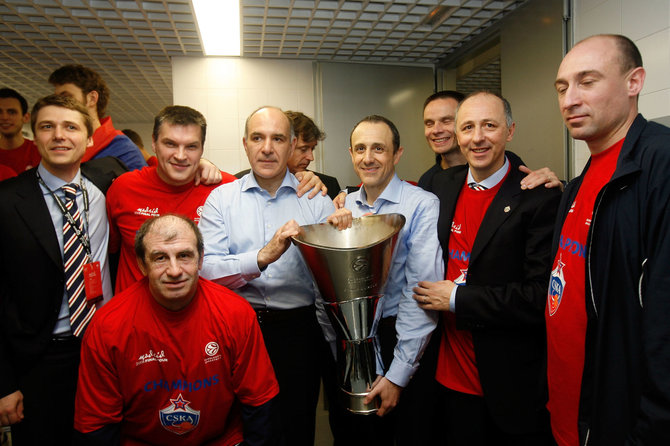 Getty Images/Euroleague.net nuotr./Donaldas Kairys (pirmas kairėje) padėjo CSKA laimėti Eurolygą