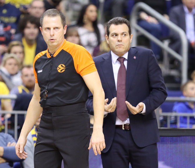 Getty Images/Euroleague.net nuotr./Jurgis Laurinavičius ir Dimitris Itoudis