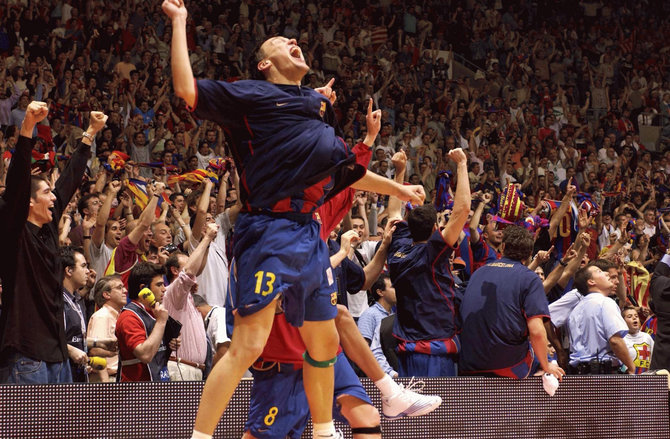 Getty Images/Euroleague.net nuotr./Šarūnas Jasikevičius ir triumfas Eurolygoje 2003 m.