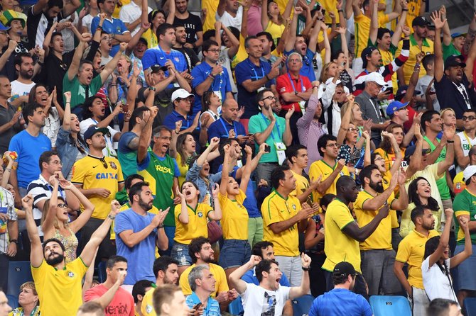 „Scanpix“ nuotr./Brazilijos fanai