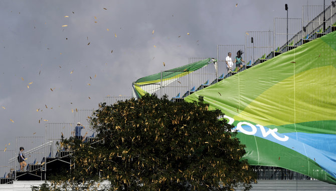 „Scanpix“ nuotr./Vėjas Rio de Žaneire griauna planus