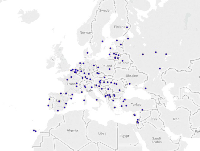  Sebastianas Komianos, CourtsideDiaries.com/Lietuvos atstovų žemėlapis Europoje