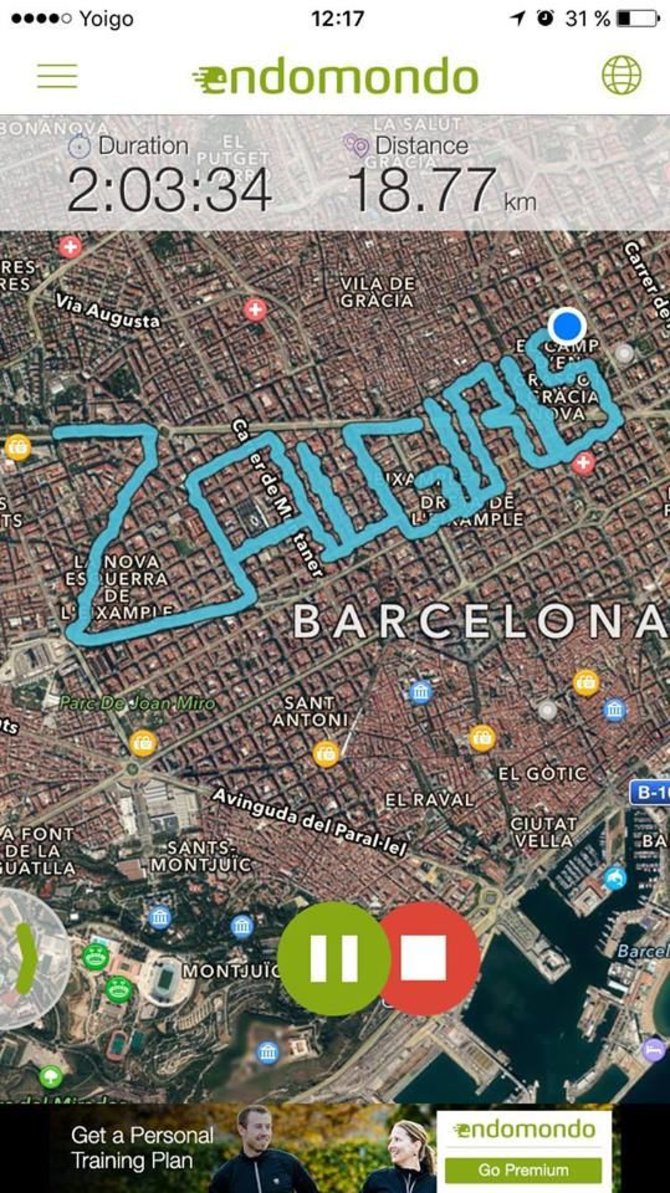 „Žalgirio“ trasa Barselonoje