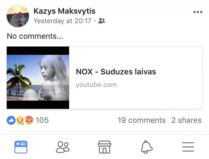 „Facebook“ nuotr./Kazio Maksvyčio komentaras feisbuke