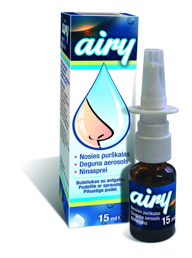 Projekto partnerio nuotr./nosies purškalas „Airy“