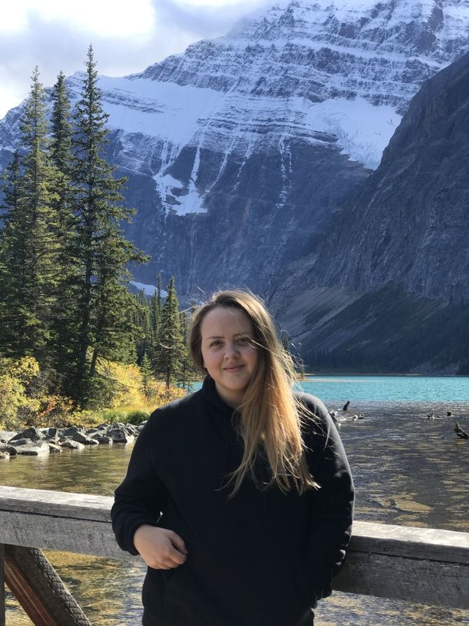 KTU nuotr./Studentė Gerda Grigaitė Kanados Banff nacionaliniame parke