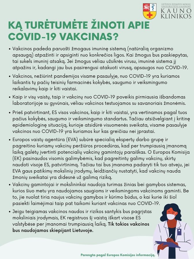 Kauno klinikų nuotr./Ką reikėtų žinoti apie COVID-19 vakciną?