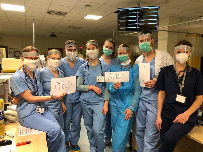 Kauno klinikų nuotr./Kauno klinikų Skubios pagalbos skyriaus darbuotojai