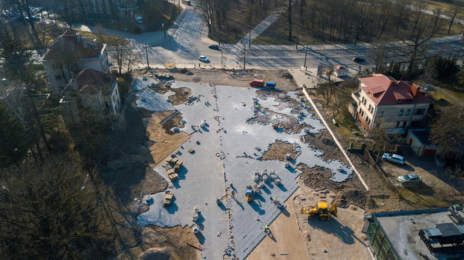 Kauno miesto savivaldybės nuotr./Baigiamas statyti Kauno S.Dariaus ir S.Girėno stadionas