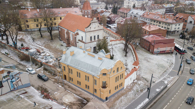Kauno miesto savivaldybės nuotr./Atnaujinta seserų benediktinių vienuolyno komplekso kleboniją