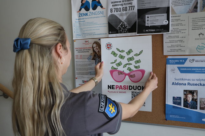 Kauno apskrities policijos nuotr./Kauno apskrities policijos akcija „NE(pasi)DUOK“ – nepasiduok iliuzijai ir neduok sukčiams