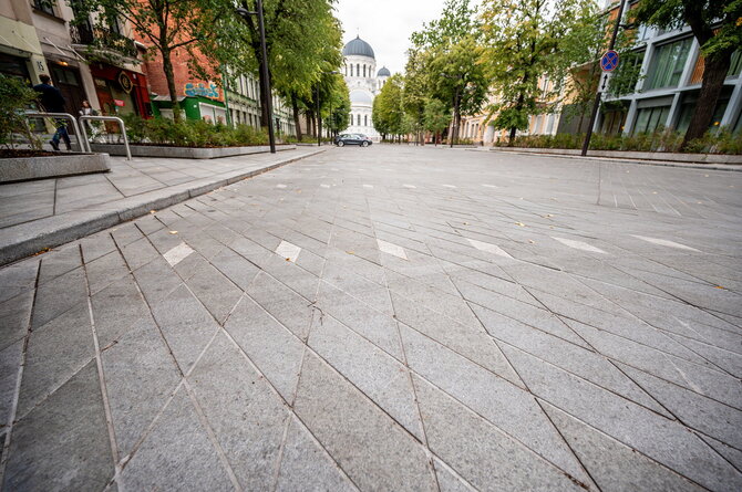 Kauno miesto savivaldybės nuotr./Rekonstruota Laisvės alėjos dalis nuo Soboro iki Trakų gatvės