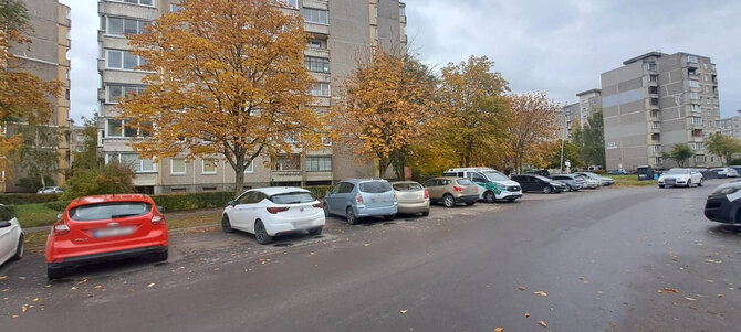 Kauno apskrities policijos nuotr./Eismo įvykio Kauno Baltų prospekte vieta