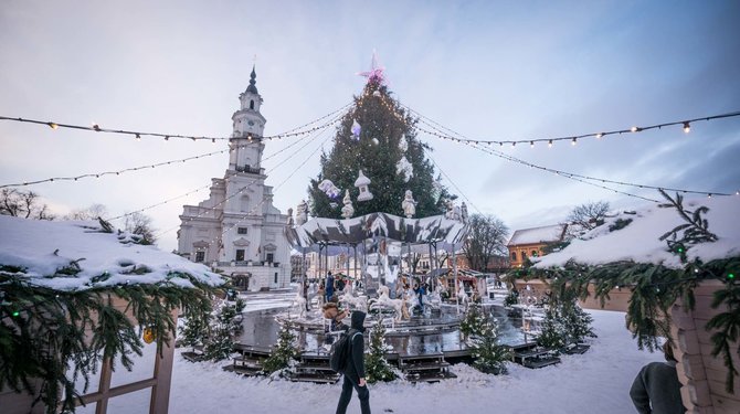 Kauno miesto savivaldybės nuotr./Kauno Kalėdų eglė