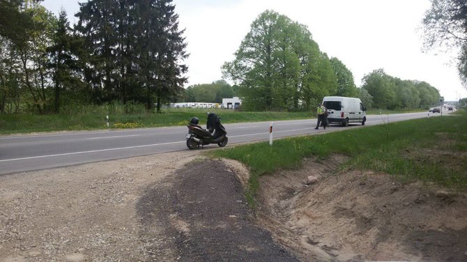LKPT nuotr./Policija konfiskavo vogtą motociklą
