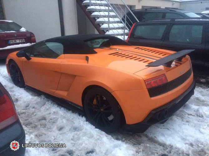 Vilniaus apskrities VPK nuotr./Vogtas „Lamborghini 140 Gallardo“