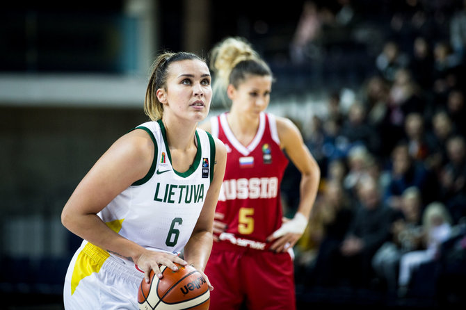 Mariaus Vizbaro / 15min nuotr./2019 m. Europos moterų krepšinio čempionato atrankos C grupės rungtynės : Lietuva - Rusija