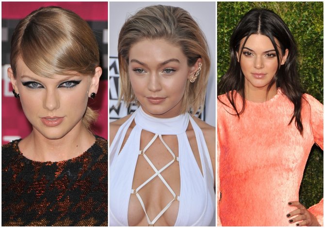 Vida Press nuotr./Taylor Swift, Gigi Hadid, Kendal Jenner