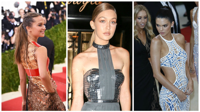 Vida Press nuotr./Alicia Vikander, Gigi Hadid, Kendal Jenner