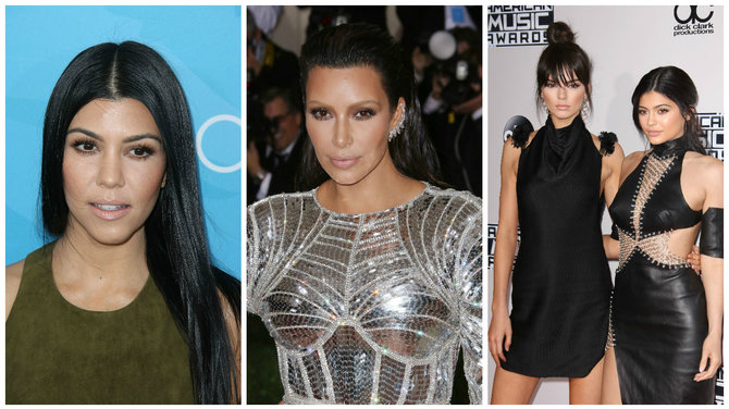 Vida Press nuotr./Seserys: Kourtney ir Kim Kardashian, Kendall Ir Kylie Jenner