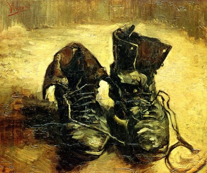 Stop kadras/Vincento Van Gogho paveikslas „Pora batų“