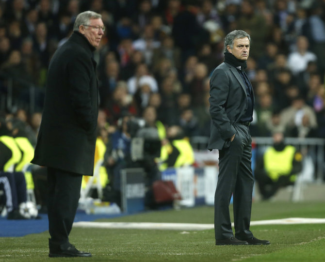 „Scanpix“ nuotr./Jose Mourinho ir seras Alexas Fergusonas