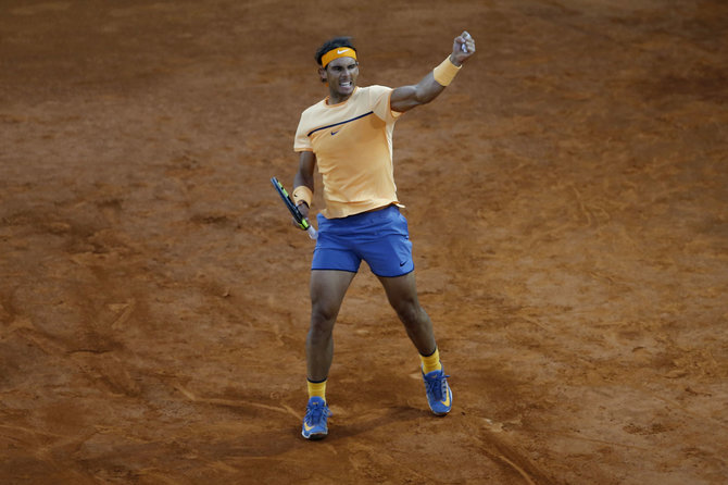 „Scanpix“ nuotr./„Mutua Madrid Open“: Rafaelis Nadalis – Samas Querrey