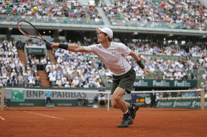 „Scanpix“ nuotr./Andy Murray išvargo pergalę antrame „Roland Garros“ etape