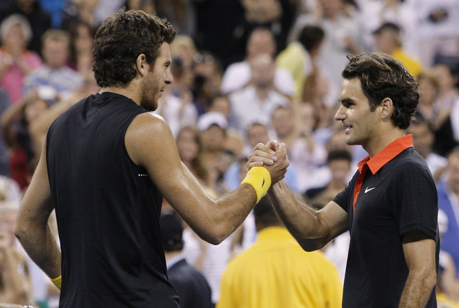 „Scanpix“ nuotr./Juanas Martinas del Potro ir Rogeris Federeris