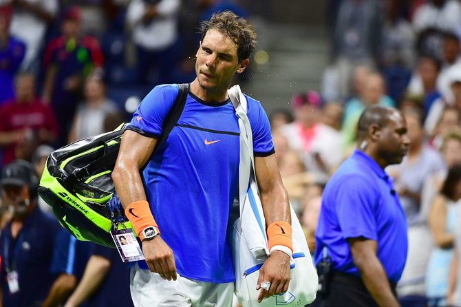 „Scanpix“ nuotr./Rafaelis Nadalis „US Open“ čempionato aštuntfinalyje krito prieš Lucasą Pouille