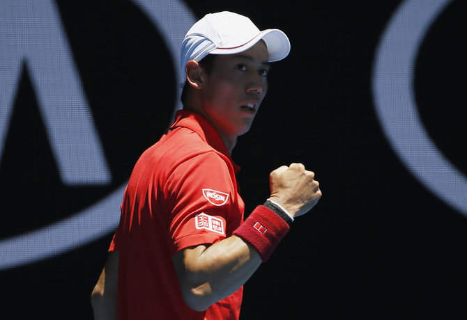 „Scanpix“ nuotr./Kei Nishikoris „Australian Open“ čempionatą pradėjo sunkia pergale prieš Andrejų Kuznecovą