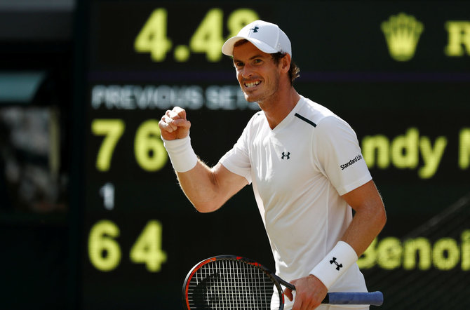 „Scanpix“ nuotr./Vimbldonas: Andy Murray – Benoit Paire