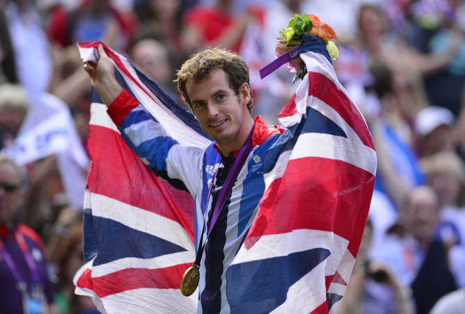 AFP/„Scanpix“ nuotr./Andy Murray 2012-ųjų olimpinėse žaidynėse Londone