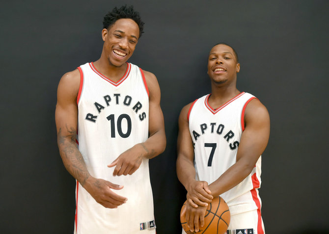 „Scanpix“ nuotr./DeMaras DeRozanas ir Kyle'as Lowry