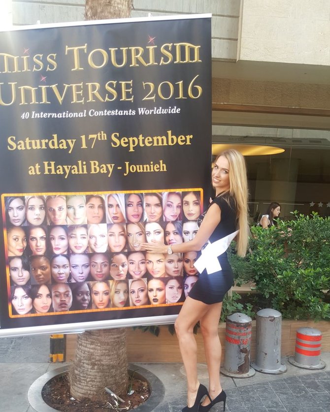 Asmeninio albumo nuotr./Jelena Adomauskaitė konkurse „Miss Tourism Universe 2016“